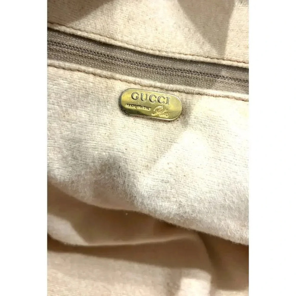 Gucci Plus Gray/Brown VINTAGE 70s Boston Shoulder Handbag Purse GUC - Picture 11 of 16